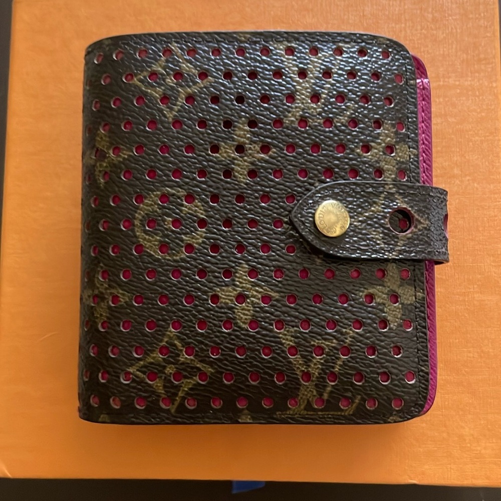 Louis Vuitton Limited Edition Perforated Wallet in Pink